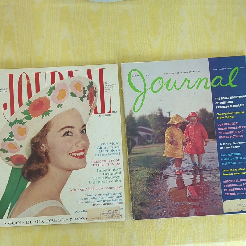 Lot Of 2 Ladies' Home Journals Mid Century Modern